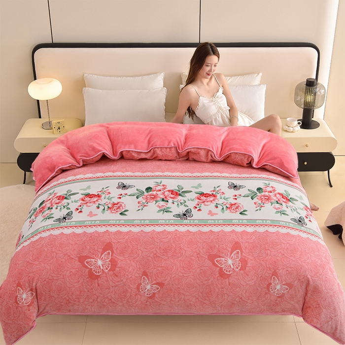 91家纺网 家纺一手货源 找家纺 （总）佳品居 2025新款A类牛奶绒印花单被套