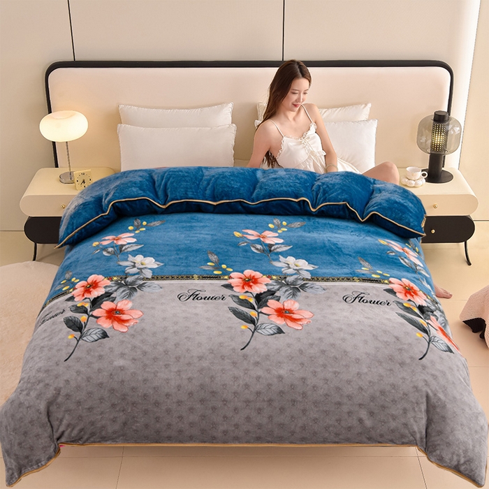 91家纺网 家纺一手货源 找家纺 （总）佳品居 2025新款A类牛奶绒印花单被套