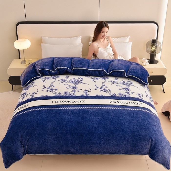 91家纺网 家纺一手货源 找家纺 （总）佳品居 2025新款A类牛奶绒印花单被套