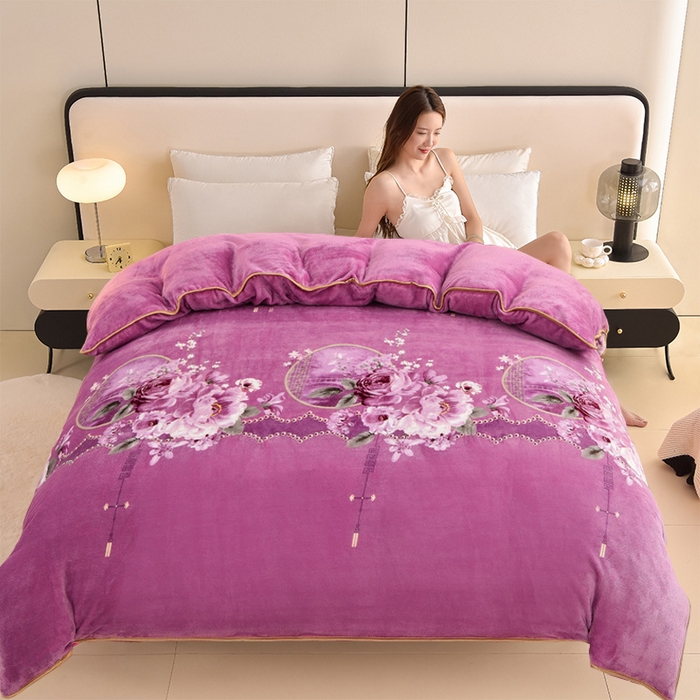 91家纺网 家纺一手货源 找家纺 （总）佳品居 2025新款A类牛奶绒印花单被套