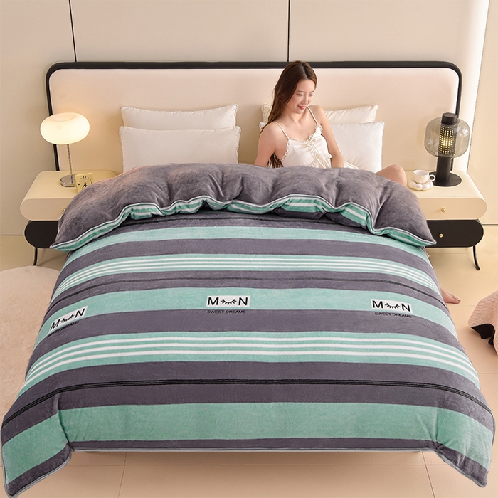 91家纺网 家纺一手货源 找家纺 （总）佳品居 2025新款A类牛奶绒印花单被套