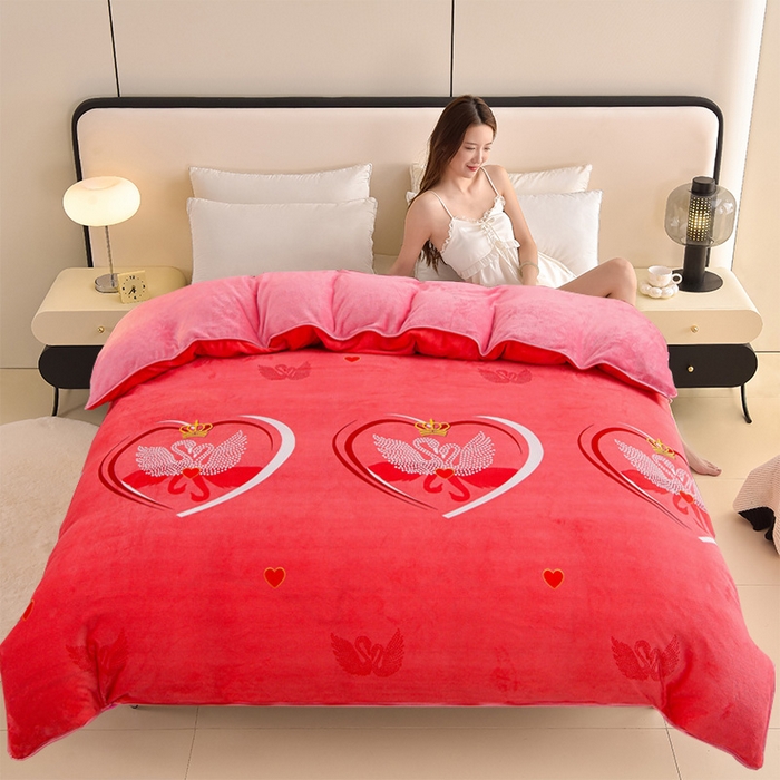 91家纺网 家纺一手货源 找家纺 （总）佳品居 2025新款A类牛奶绒印花单被套