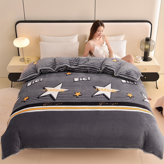 91家纺网 家纺一手货源 找家纺 （总）佳品居 2025新款A类牛奶绒印花单被套