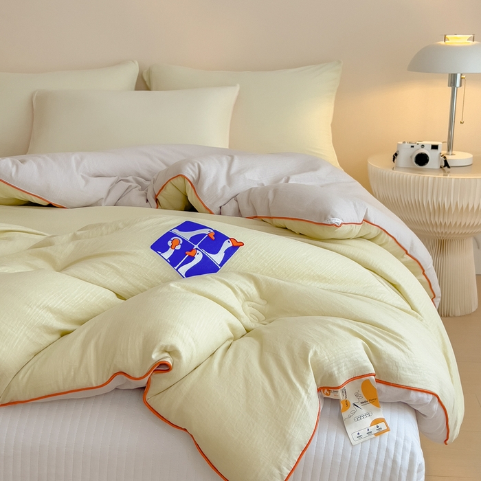 91家纺网 家纺一手货源 找家纺 米菲 2025新款A类云朵棉被芯冬被被芯-小清新 小新控-青草绿