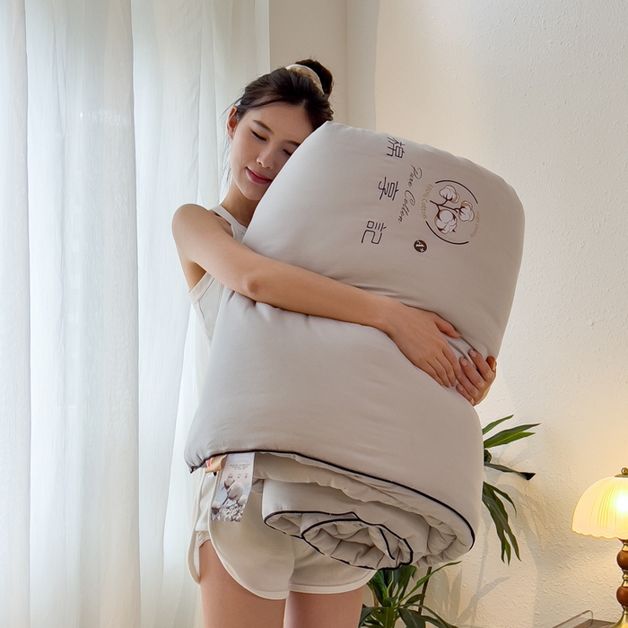 91家纺网 家纺一手货源 找家纺 （总）米菲 2025新款A类水洗棉新疆棉花被被芯-栀夏