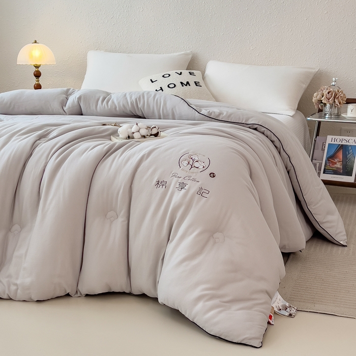 91家纺网 家纺一手货源 找家纺 （总）米菲 2025新款A类水洗棉新疆棉花被被芯-栀夏