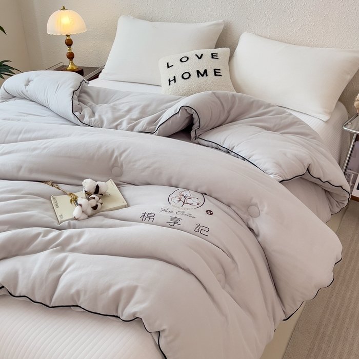 91家纺网 家纺一手货源 找家纺 （总）米菲 2025新款A类水洗棉新疆棉花被被芯-栀夏