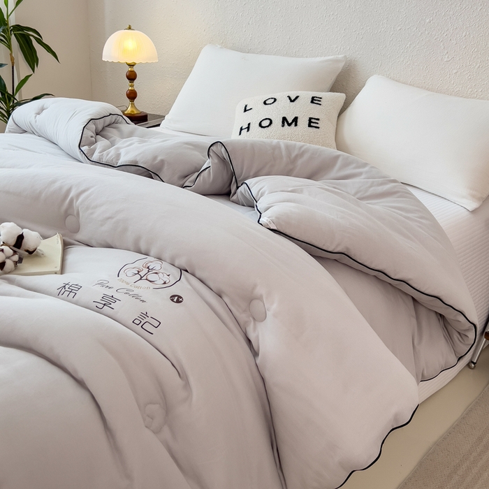 91家纺网 家纺一手货源 找家纺 （总）米菲 2025新款A类水洗棉新疆棉花被被芯-栀夏