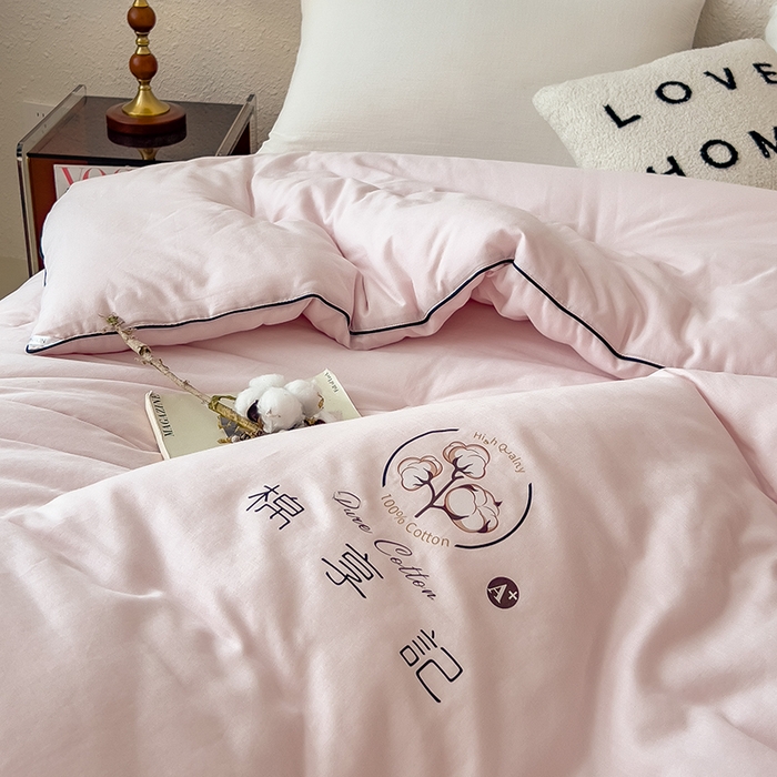 91家纺网 家纺一手货源 找家纺 米菲 2025新款A类水洗棉新疆棉花被被芯-栀夏 栀夏-豆蔻粉