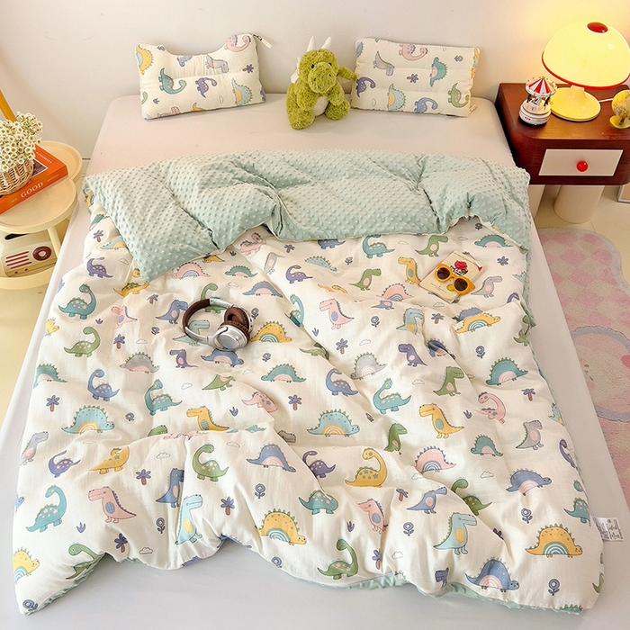 91家纺网 家纺一手货源 找家纺 （总）十九色 2025新款婴幼儿安抚豆豆被全棉华夫格豆豆被一体款+可拆款（可机洗）