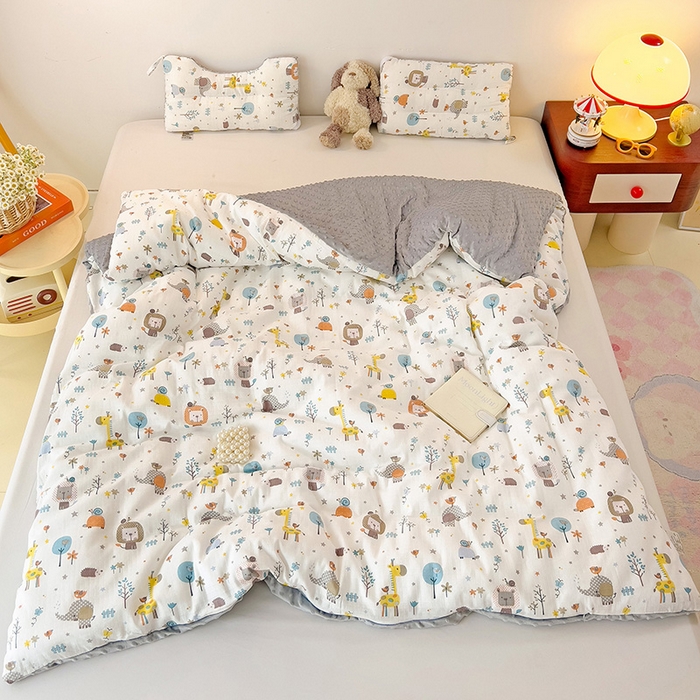 91家纺网 家纺一手货源 找家纺 （总）十九色 2025新款婴幼儿安抚豆豆被全棉华夫格豆豆被一体款+可拆款（可机洗）