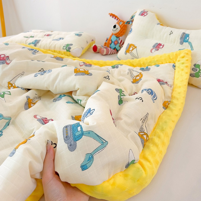 91家纺网 家纺一手货源 找家纺 （总）十九色 2025新款婴幼儿安抚豆豆被全棉华夫格豆豆被一体款+可拆款（可机洗）