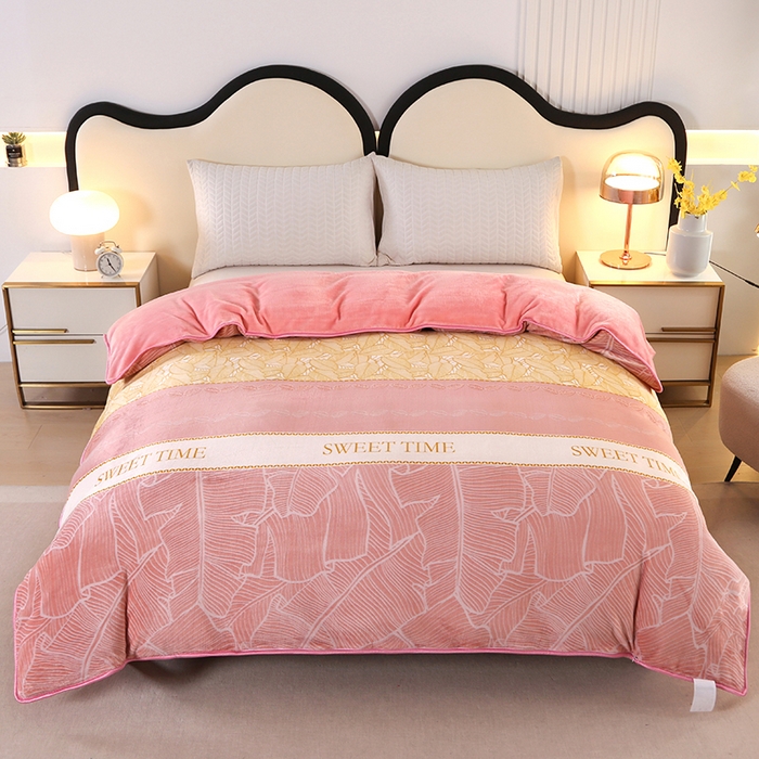 雨洋2025新款加厚保暖牛奶绒金貂婴儿绒单被套 炫彩家人