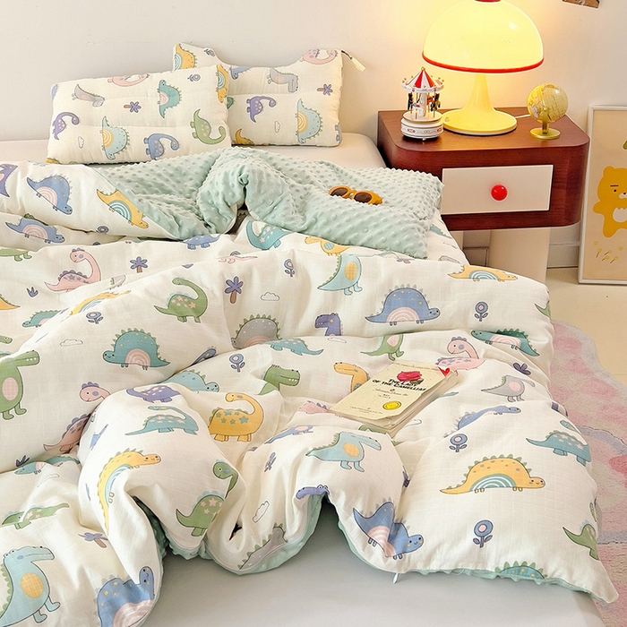 91家纺网 家纺一手货源 找家纺 （总）十九色 2025新款婴幼儿安抚豆豆被全棉华夫格豆豆被一体款+可拆款（可机洗）