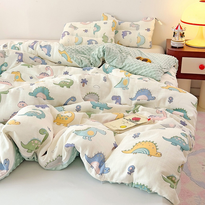 91家纺网 家纺一手货源 找家纺 （总）十九色 2025新款婴幼儿安抚豆豆被全棉华夫格豆豆被一体款+可拆款（可机洗）