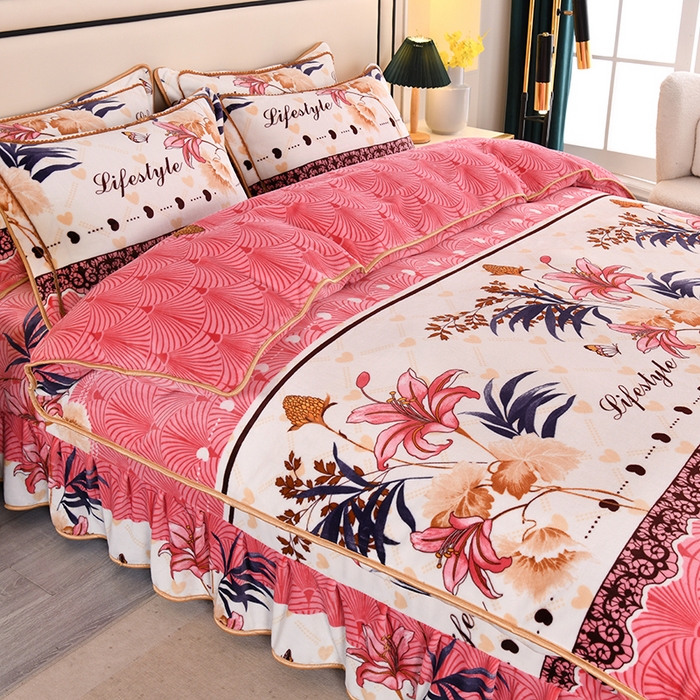 91家纺网 家纺一手货源 找家纺 雨洋2025新款加厚保暖牛奶绒金貂婴儿绒单被套 雅韵