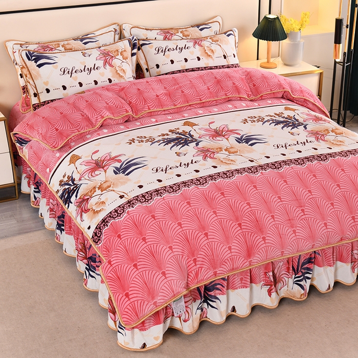 91家纺网 家纺一手货源 找家纺 雨洋2025新款加厚保暖牛奶绒金貂婴儿绒单被套 雅韵