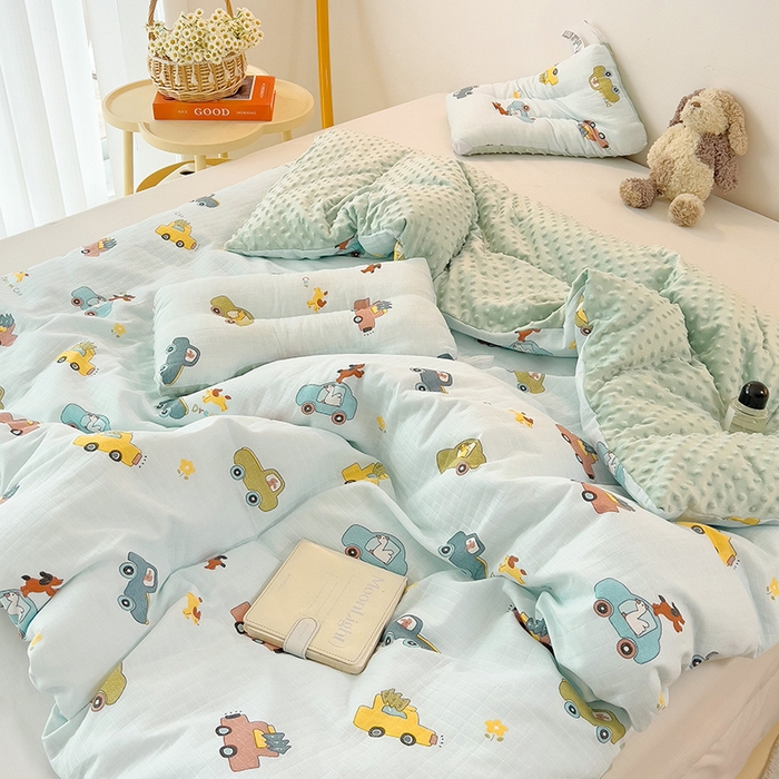 91家纺网 家纺一手货源 找家纺 十九色 2025新款婴幼儿安抚豆豆被全棉华夫格豆豆被一体款+可拆款（可机洗） 可拆款-梦想汽车