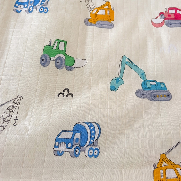 91家纺网 家纺一手货源 找家纺 十九色 2025新款婴幼儿安抚豆豆被全棉华夫格豆豆被一体款+可拆款（可机洗） 可拆款-小吊车