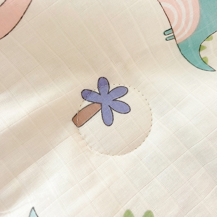 91家纺网 家纺一手货源 找家纺 十九色 2025新款婴幼儿安抚豆豆被全棉华夫格豆豆被一体款+可拆款（可机洗） 一体款-多彩恐龙