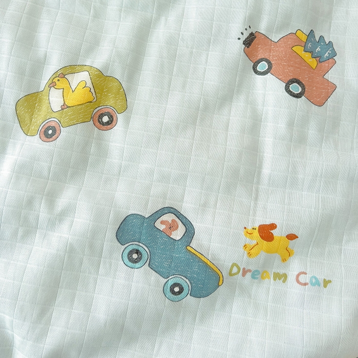 91家纺网 家纺一手货源 找家纺 十九色 2025新款婴幼儿安抚豆豆被全棉华夫格豆豆被一体款+可拆款（可机洗） 一体款-梦想汽车