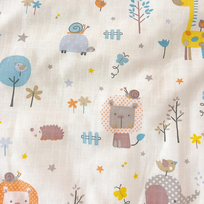 91家纺网 家纺一手货源 找家纺 十九色 2025新款婴幼儿安抚豆豆被全棉华夫格豆豆被一体款+可拆款（可机洗） 一体款-长颈鹿