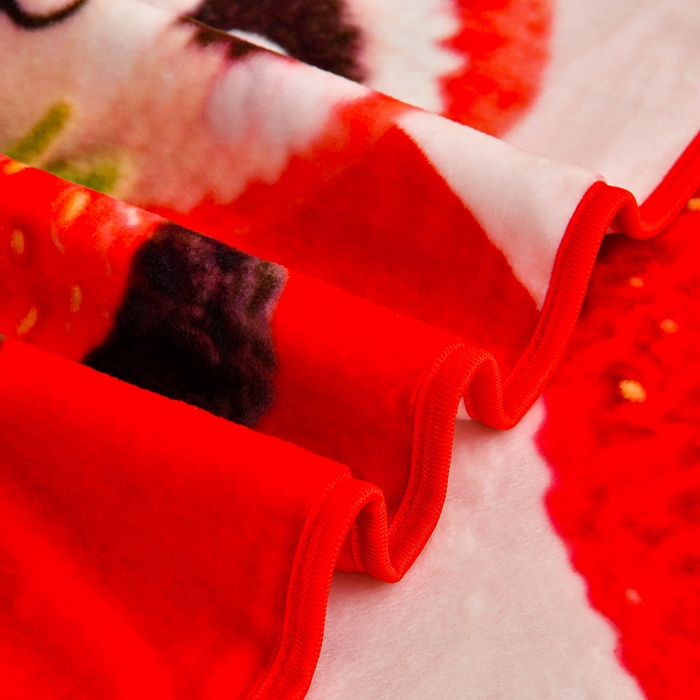 91家纺网 家纺一手货源 找家纺 羽梦2025新款8.5斤牛奶法莱绒金貂法兰绒四件套直播爆款 草莓熊