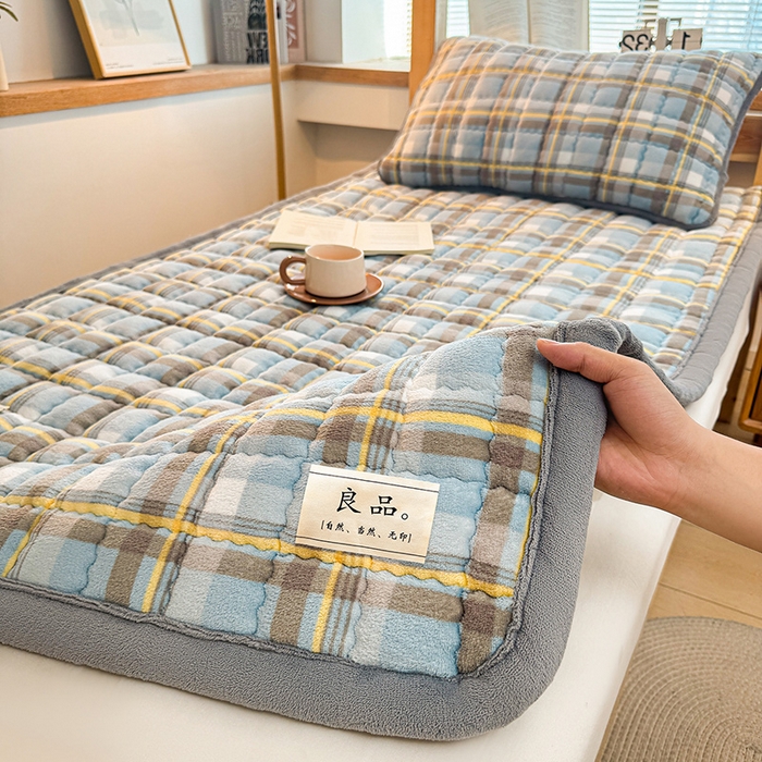 91家纺网 家纺一手货源 找家纺 （总）喜居 【加厚200g夹棉】2025新款无印风良品牛奶绒床垫床褥子