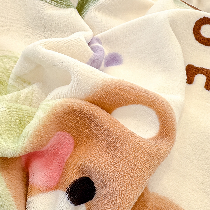 91家纺网 家纺一手货源 找家纺 归属 2025新款韩版花边牛奶绒四件套 洛可可熊