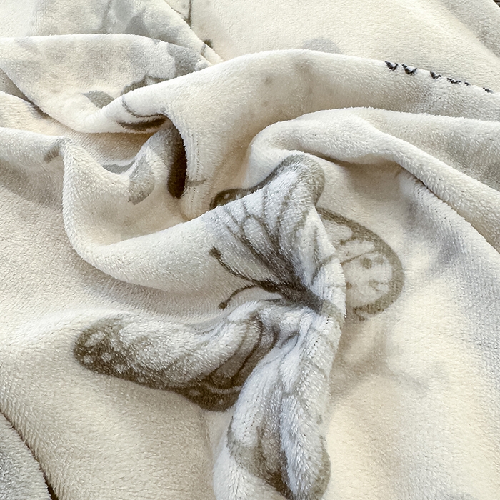 91家纺网 家纺一手货源 找家纺 归属 2025新款韩版花边牛奶绒四件套 水墨蝴蝶