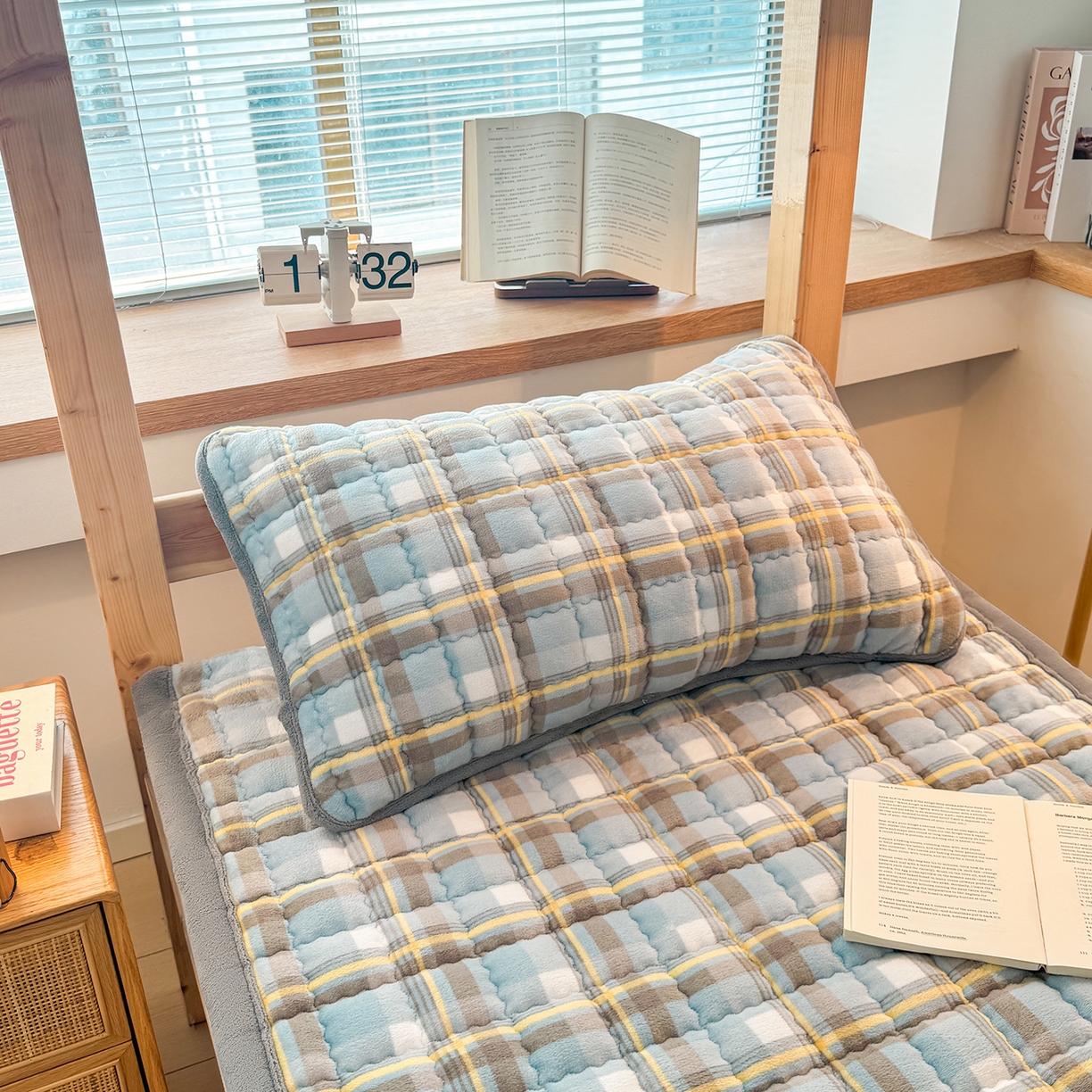 91家纺网 家纺一手货源 找家纺 （总）喜居 【加厚200g夹棉】2025新款无印风良品牛奶绒床垫床褥子