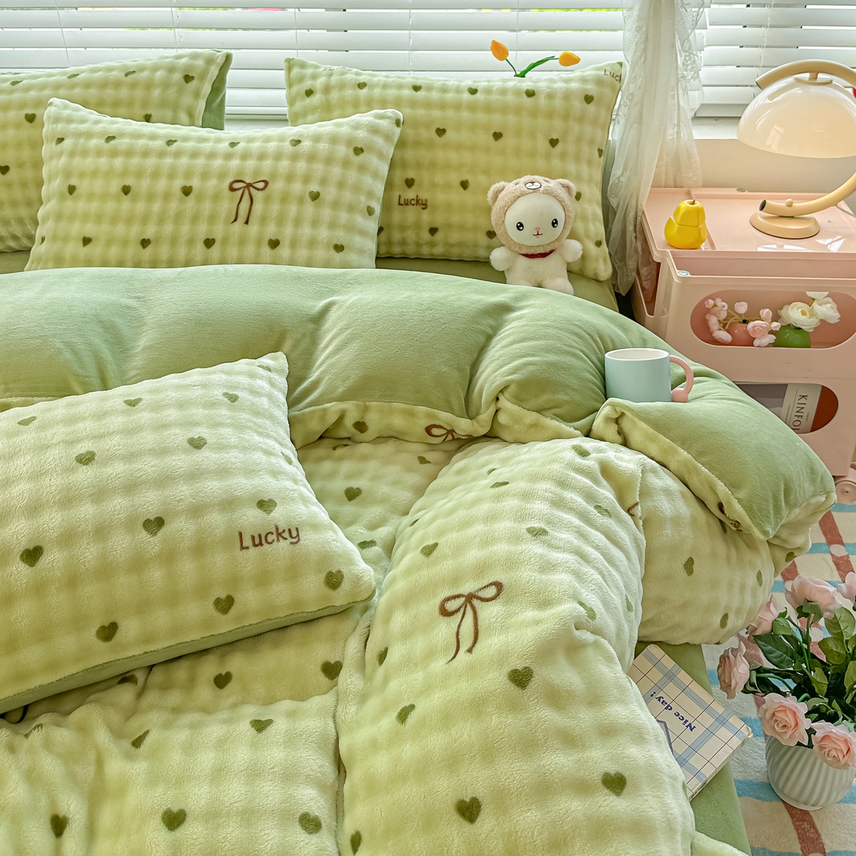 91家纺网 家纺一手货源 找家纺 （总）归属 2025新款牛奶绒泡泡绒四件套（提供买家秀）