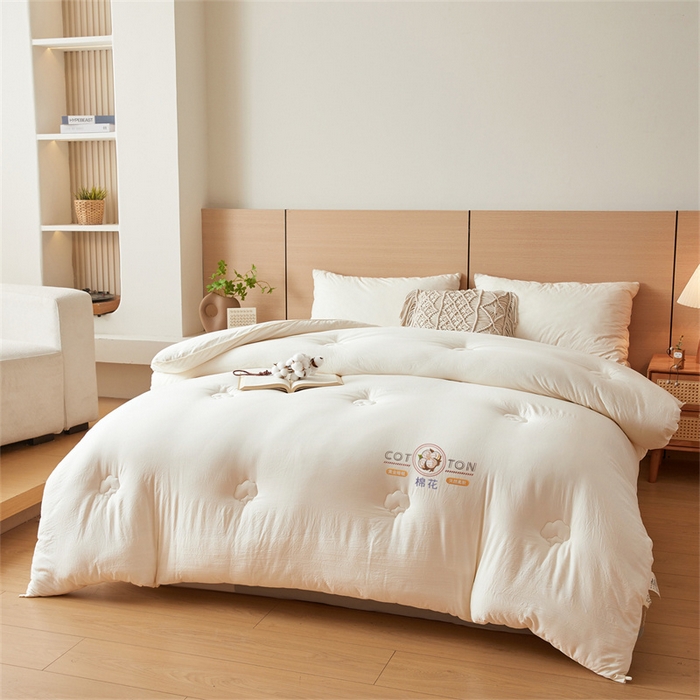 91家纺网 家纺一手货源 找家纺 （总）富艺隆 2025新款A类新疆棉花被水洗棉被子被芯加厚冬被春秋被学生宿舍被子（高克重面料，带检测口）