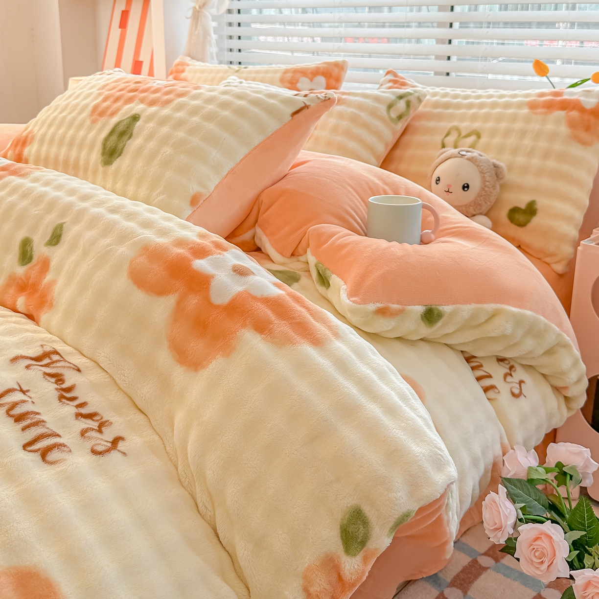 91家纺网 家纺一手货源 找家纺 （总）归属 2025新款牛奶绒泡泡绒四件套（提供买家秀）
