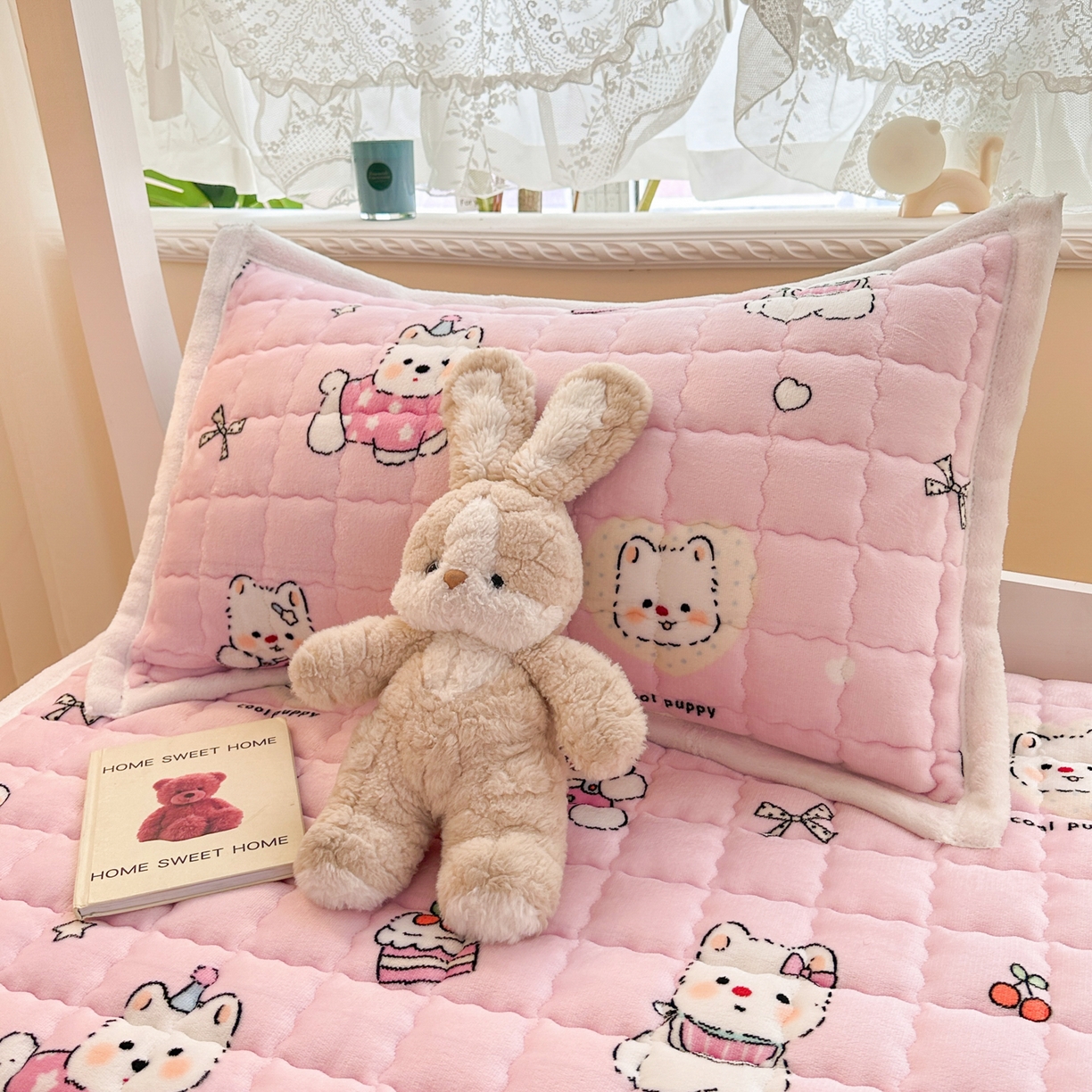 91家纺网 家纺一手货源 找家纺 （总）川悦生活 2025新款A类印花牛奶绒床垫加厚绒保暖床床褥