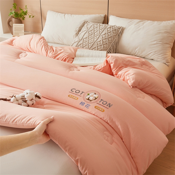 91家纺网 家纺一手货源 找家纺 富艺隆 2025新款A类新疆棉花被水洗棉被子被芯加厚冬被春秋被学生宿舍被子（高克重面料，带检测口） 棉花被-香妃玉