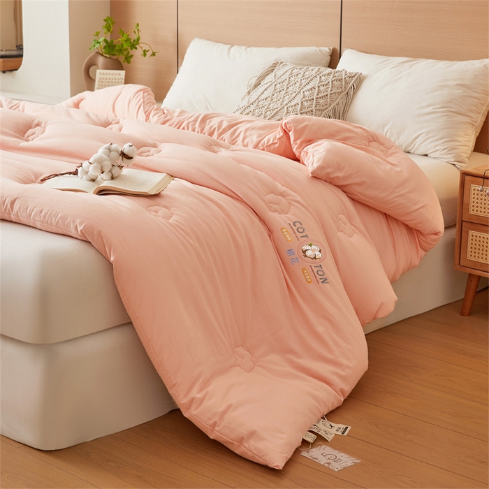 91家纺网 家纺一手货源 找家纺 富艺隆 2025新款A类新疆棉花被水洗棉被子被芯加厚冬被春秋被学生宿舍被子（高克重面料，带检测口） 棉花被-香妃玉