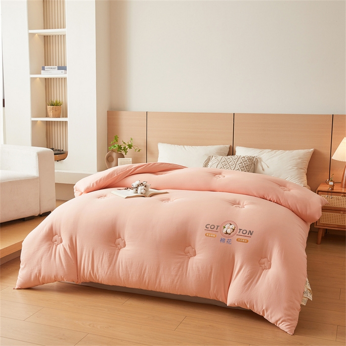 91家纺网 家纺一手货源 找家纺 富艺隆 2025新款A类新疆棉花被水洗棉被子被芯加厚冬被春秋被学生宿舍被子（高克重面料，带检测口） 棉花被-香妃玉