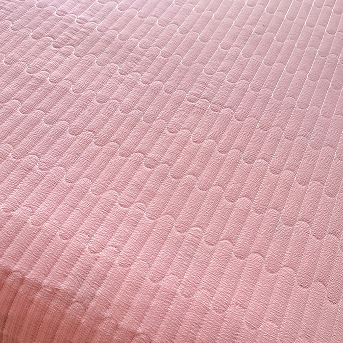 91家纺网 家纺一手货源 找家纺 韩约家纺 2025新款韩约1韩式蝴蝶结床盖款棉麻四件套 波波粉