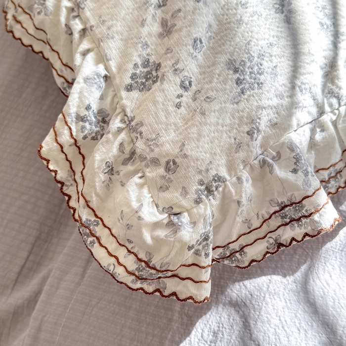 91家纺网 家纺一手货源 找家纺 韩约家纺 2025新款韩约1韩式蝴蝶结床盖款棉麻四件套 花语