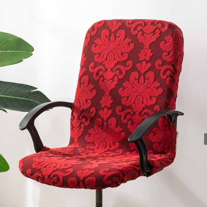 91家纺网 家纺一手货源 找家纺 （总）壹零特色家纺 欧式提花老板椅套 办公室椅子套 带拉链连体椅套 弹性椅套子