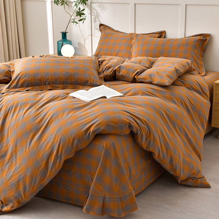 （总）斯尔顿2025新款全棉色织水洗棉四件套