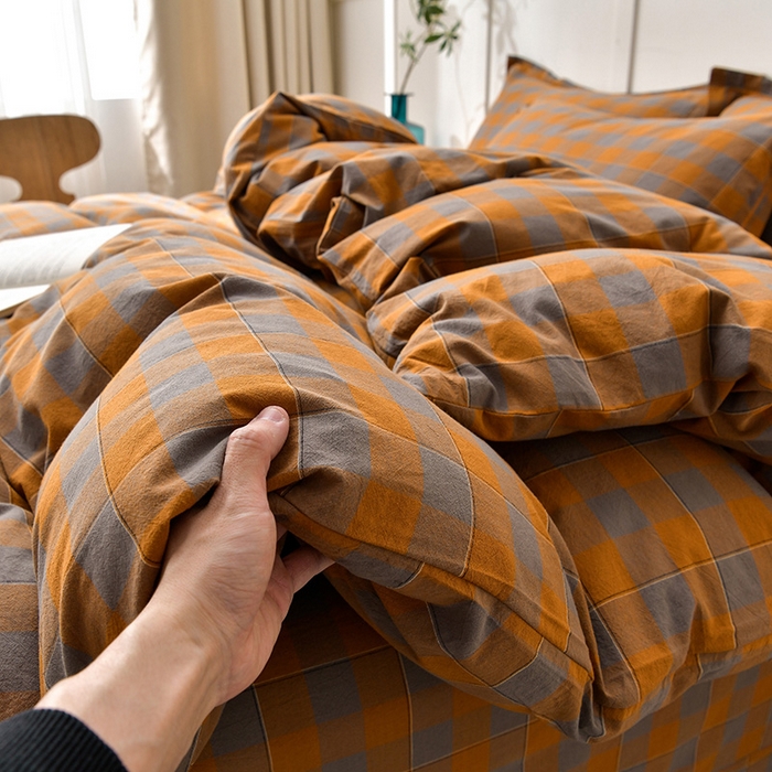 91家纺网 家纺一手货源 找家纺 （总）斯尔顿2025新款全棉色织水洗棉四件套