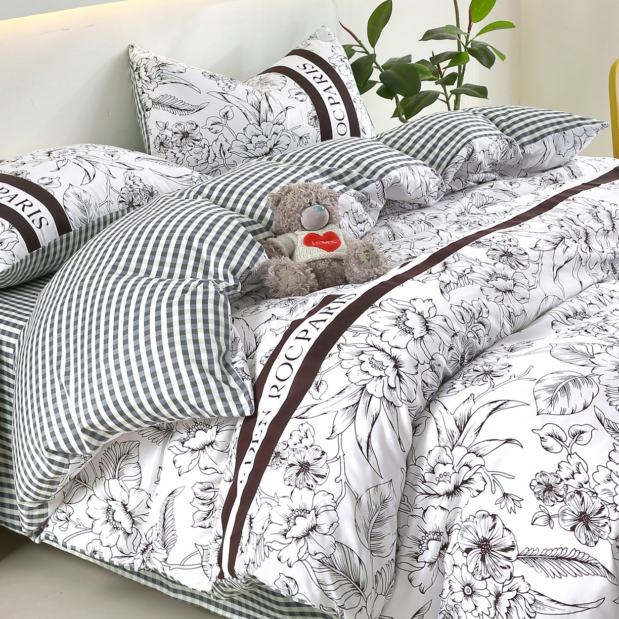 91家纺网 家纺一手货源 找家纺 （总）恋之语 2025新款舒适柔软亲肤爆款芦荟棉四件套货源充足