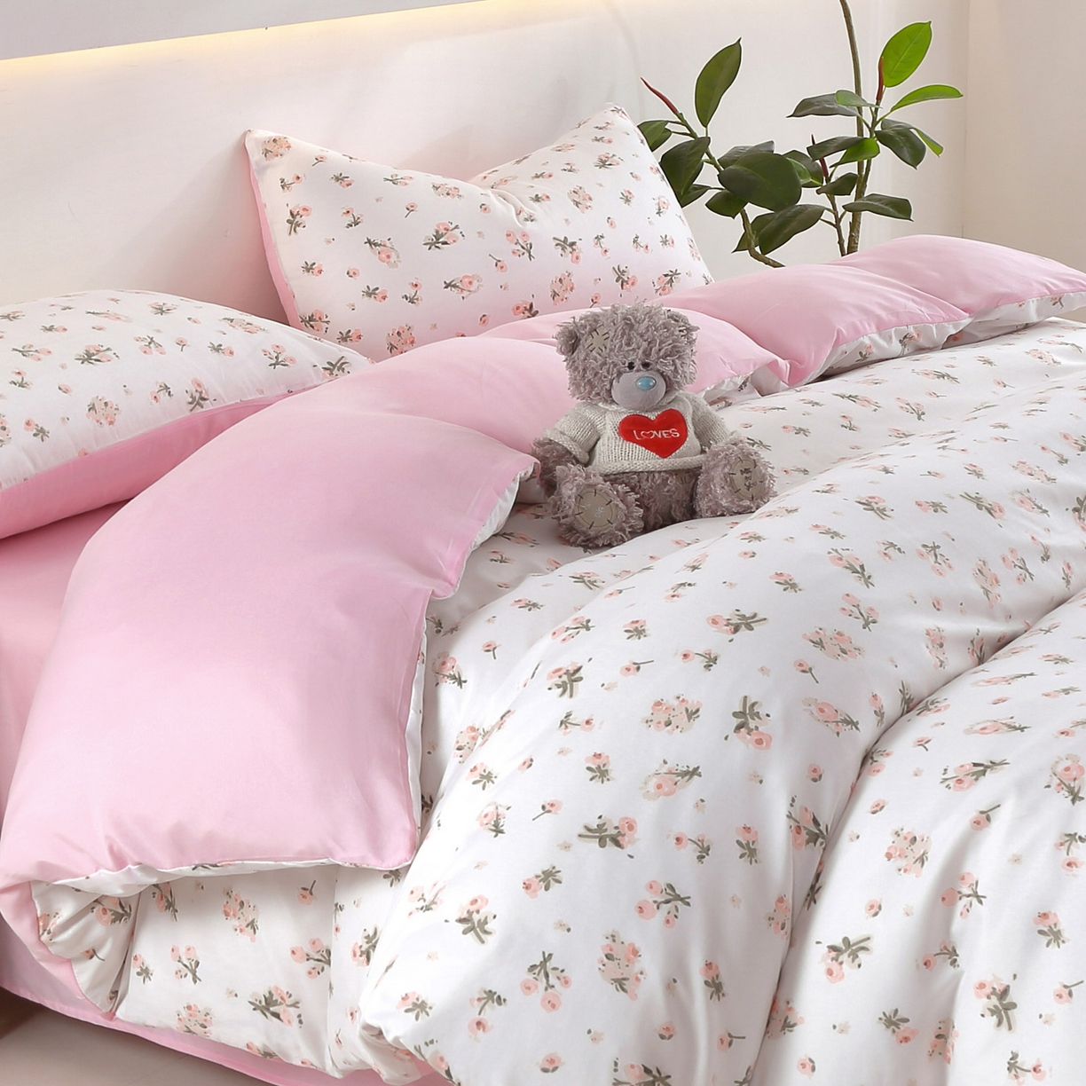 91家纺网 家纺一手货源 找家纺 （总）恋之语 2025新款舒适柔软亲肤爆款芦荟棉四件套货源充足