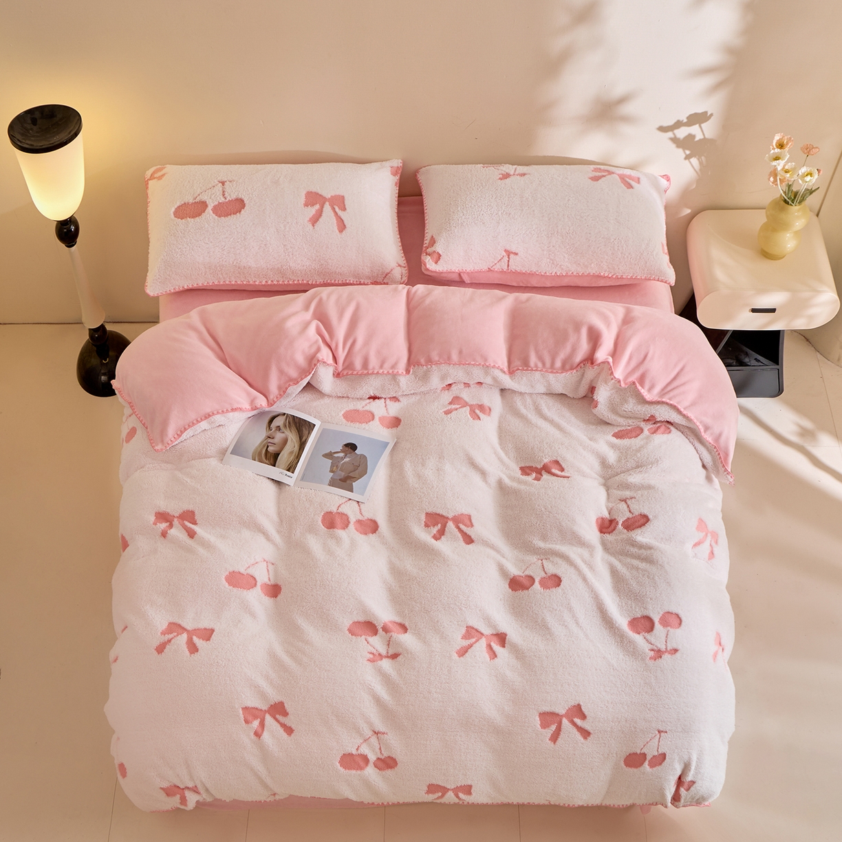 91家纺网 家纺一手货源 找家纺 （总）绒世界 2025新款加厚兔绒提花牛奶绒四件套系列