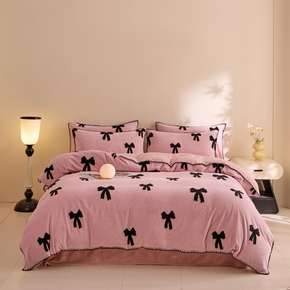 （总）丝印良品 2025新款加厚兔绒提花牛奶绒四件套系列