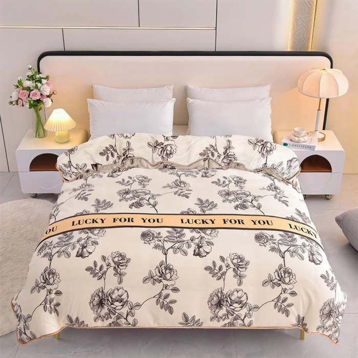 91家纺网 家纺一手货源 找家纺 （总）眠多宝2025爆款230克高克重牛奶绒单被套法莱绒水晶绒金貂绒被罩抖音快手直播单品--单被套