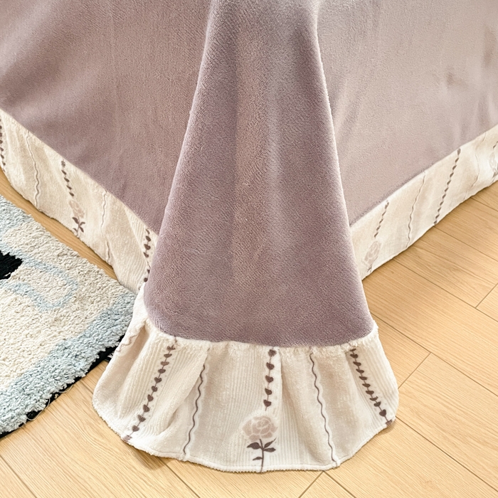 91家纺网 家纺一手货源 找家纺 （总）利欧 2025新款褶皱边雕花牛奶绒四件套