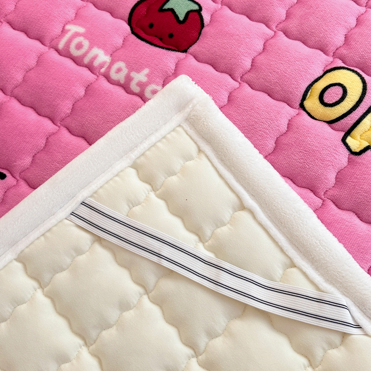 91家纺网 家纺一手货源 找家纺 川悦生活 2025新款A类印花牛奶绒床垫加厚绒保暖床床褥 床垫嗨皮小奶狗